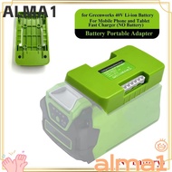 ALMA Battery Adapter Holder, Multifunctional USB Type-C Charger Belt Clip,  40V Lithium Portable Bat