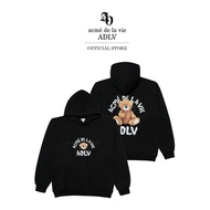 ADLV [acme de la vie] Teddy Bear Long Sleeve Hoodie (Bear Doll) Black (50011OTBHDU_F3BKXX)