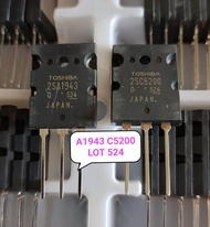 TRANSISTOR TOSHIBA 2SA1943 2SC5200 LOT 524 ORIGINAL TR TOSHIBA A1943 C5200 LOT524  ASLI AMBL JAPAN A