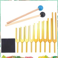 Tuning Forks Set 9Pcs 174/285/396/417/528/639/741/852/963Hz Tuning Fork, Sound Healing Tool Set for 