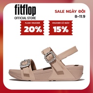 Xăng Đan Nữ LULU CRYSTAL-BUCKLE LEATHER BACK-STRAP E1F-B41