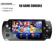 X6 4.0 Inch Handheld Portable Game Console 8G 32G Preinstalle 1500 Free Games Support TV Out Video G