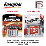[10% ORIGINAL] ENERGIZER MAX LONG LASTING POWER AA ALKALINE BATTERY  (8PCS/ PACK)