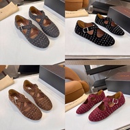 ALAA 2026 New Retro Buckle Strap Mary Jane Shoes Ballet Shoes Catwalk Flat Ballet Shoes