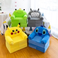Children's Foldable Sofa Bed Siesta Cartoon Cute Kindergarten Baby Small Sofa Bean Bag Seat Removable and Washable Three-Layer