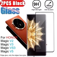 2PCS 3D Curved Clear Tempered Glass for Honor Magic V3 V2 V5 VS3 Full Cover Screen Protector Film fo