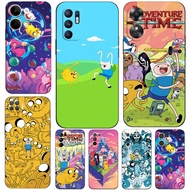 Case For Oppo A52 A72 A92 A7 A5 2018 AX7 A7N A5S AX5S Phone Cover Soft Silicon Black Tpu Adventure Time