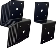 8 Pcs 2" Post to Beam Z Tie Plate Metal Bracket,Deck Joist Hanger Hurricane Ties Plate Fit 2x4 Cross