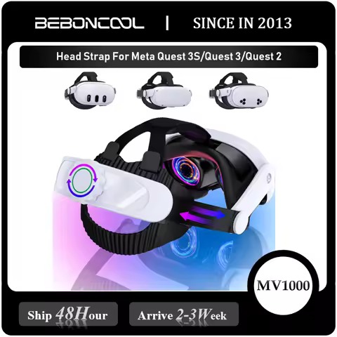 BEBONCOOL 8000mAh MV1001 Head Strap For Meta Quest 3S/Quest 3/Quest 2 Battery Head Strap Compatible 