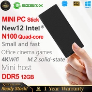 SZBOX N100 S12คอมพิวเตอร์ขนาดเล็กบวก Intel 12th Alder-N Lake หน้าต่างพีซีขนาดเล็ก11 DDR5 12GB 128GB SSD 4 Core WIFI BT Desktop Office Gaming Pocket คอมพิวเตอร์ขนาดเล็กพกพา