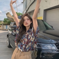 crush~Women's Broken Flower Shirt Vintage Leisure Slim Fashion