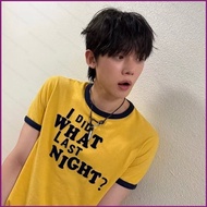 HT KPOP SEVENTEEN MINYU TXT YEONJUN Same T-shirt Plus Size Vintage short sleeve top HT