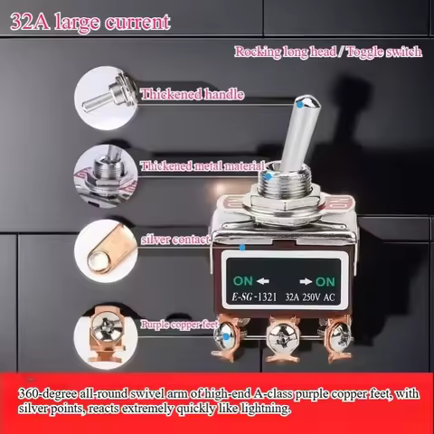 Toggle Switch 1021T/402T/1221T Welding Straight Leg Rocker Lever 1322T/1321/6 Foot 3 Gear 2 Gear Pow