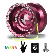 Yoyo Magic Yoyo Unresponsive Professional Yoyo with Ball Bearing Mosaic Extraordinary Yoyo Red