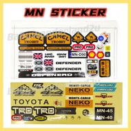 MN Sticker RC Car Upgrades Accessories MN99S MN99 MN90 MN45 D90 Defender Kereta Kontrol Mainan