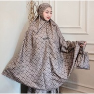 KATUN Latest Travel Mukena Mini Pouc 2in1 Laser Cut Motif Premium Micro Cotton Material Mini Pouch T