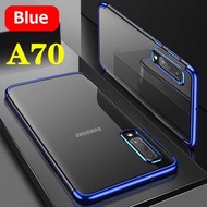 [ส่งจากไทย] Case Samsung Galaxy A70 เคสซัมซุงเอ70 เคสนิ่ม TPU เคสใสขอบสี สินค้ามาใหม่ รุ่นใหม่ samsung galaxy A70