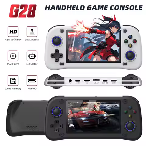 G28 Retro Handheld Game Console 4.3 Inch IPS Screen Portable Pocket Video Game Players For PS1 PSP G