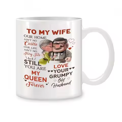 To My Wife Mugs For Wedding Gifts for Wife from Husband Birthday Novelty Coffee Ceramic Tea Cups Whi