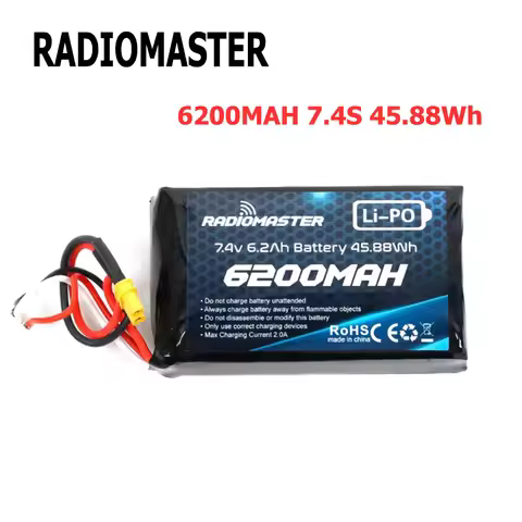 RadioMaster BOXER TX16S Original Transmitter 2S 7.4V 6200mAh Lipo Battery Universal Module Batteries