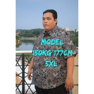 READY STOCK - Kemeja Batik Plus Size US 3XL to 8XL