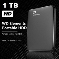 WD ELEMENTS 1TB - 2.5" External Hard Drive HDD 1 TB