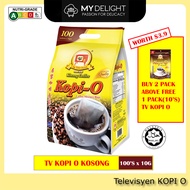 Kluang Coffee Televisyen TV Kopi O Kosong Eco Pack (100 sachets x 1 Pack) Arabica Robusta Liberica SG Ready Stock