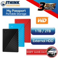 WD Western Digital My Passport 1TB/2TB Portable Storage External Hard Drive // USB 3.2 GEN1