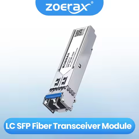 ZoeRax 1PCS 1.25G/10G LC SFP Single-mode Duplex Optic Module LC SFP Fiber Transceiver Module 1000Bas