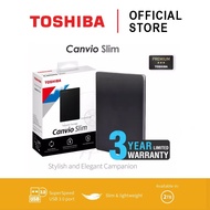 Toshiba External (2TB) USB 3.2 รุ่น (Canvio Slim) สีBlack ฮาร์ดดิสพกพา External Harddisk Harddrive