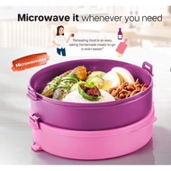 Tupperware Large Tiffin Microwaveable Food Container Tapau Lunch Box Snack Box Click To Go 880ml -1 set Purple Pink only