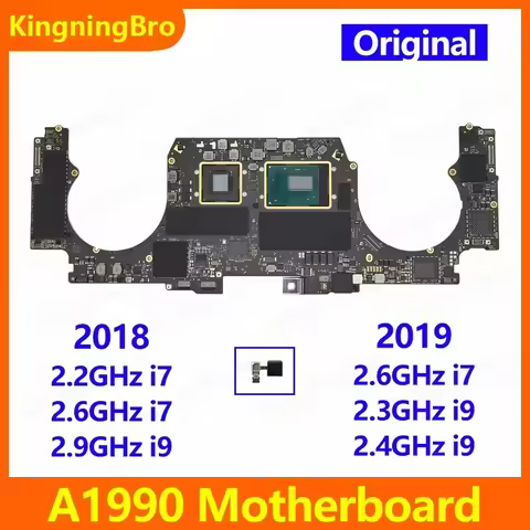 Original Motherboard 820-01041-A 820-01814-A For MacBook Pro 15" A1990 Logic Board With Touch ID i7 