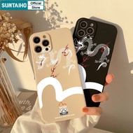 Suntaiho Phone Case Stylish EVISU Dragon Design Silicone Soft Premium Shockproof Casing for iPhone 1