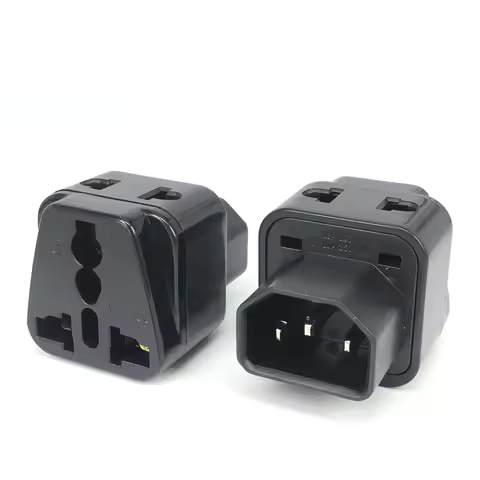 Black White 250v 10a Copper IEC320 C13 C14 Receptacle PDU UPS outlet convert connector wdi-320 2 in 