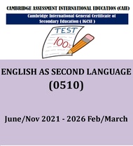 Igcse English As Second Language 0510(P 123) 2021-2026 Feb/March