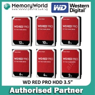 WD RED PRO NAS HDD Hard Disk 3.5" 2TB/4TB/6TB/8TB/10TB.WD Singapore Warranty 5 Years.**WD Official P