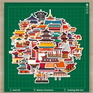 HOT 50 PCS Funny Historical Building Stickers [Cute Visit Buildings]