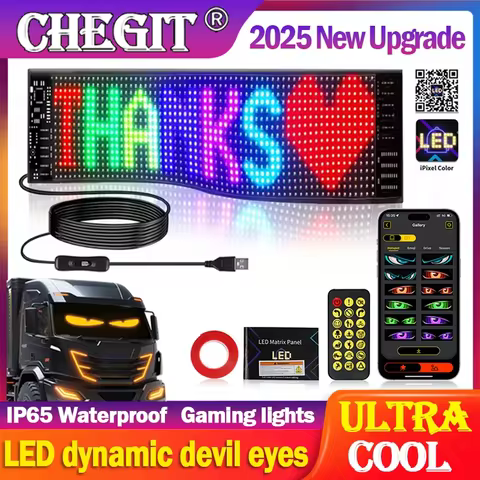 NEW Truck Eye Bluetooth APP LED Matrix Pixel Panel Panel Night Light DIY Programmable Flexible For C