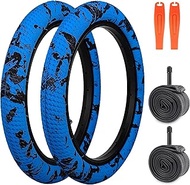 ZUKKA Pack of 2 30TPI Bicycle Tyres 16 Inch Tyres 16 x 2.10 Sheath 56-305 Plus 2-Pack 16 Inch Tube 1