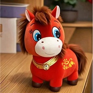 2026 Horse Mascot Doll Plush Toy Immediately Rich Laughing Horse Doll Horse Doll Crying Horse Ready 
