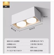 LED吸頂燈筒燈【白色-雙頭-14W-暖光】
