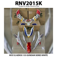 Body Cover Set Rapido NVX V2 Yamaha Aerox-155 GUNDAM SERIES White NVX155 Accessories Motor aerox 155
