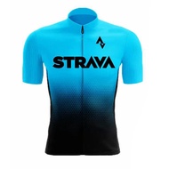 STRAVAฤดูร้อนเสื้อขี่จักรยาน2024จักรยานMTBเสื้อขี่แขนสั้นสบายBreathableจักรยานขี่จักรยานเสื้อผ้าสำหร