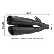 51MM motorcycle universal dual exhaust pipe muffler Suitable for cbr500r R3 Z900 mt15 450sr c26