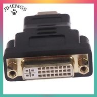JIHENGS DVI-D DUAL LINK (24 + 5 Pin) FEMALE TO HDMI MALE Converter Adapter สำหรับ LCD HDTV