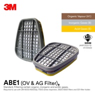 3M 6057 (CE/ SIRIM) Organic Vapor & Acid Gas Cartridge ABE1 Filter/ 6003 Discontinued/ OV & AG [1 pa