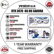 USED YESTON RTX 3070 -8G D6 SAKURA Graphics Card 8GB 5888SP GDDR6 8GB 1 Year Warranty