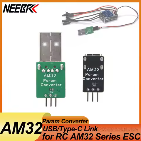 AM32 40A 45A 65A 80A ESC USB/Type-C Link Programmer Param Adapter for RC Car Crawler Drone MN Axial 