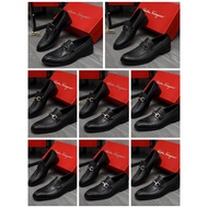 Shoes S1F1H full black design leather loafer men shoes kasut lelaki