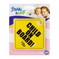 Steve & Leif Child On Board Car Sign - Baby Safety